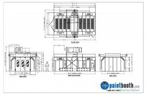 Automotive Side Down Draft Paint Booth